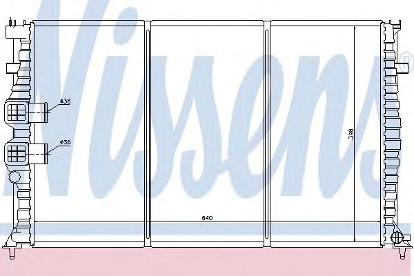 Радиатор, охлаждение двигателя NISSENS