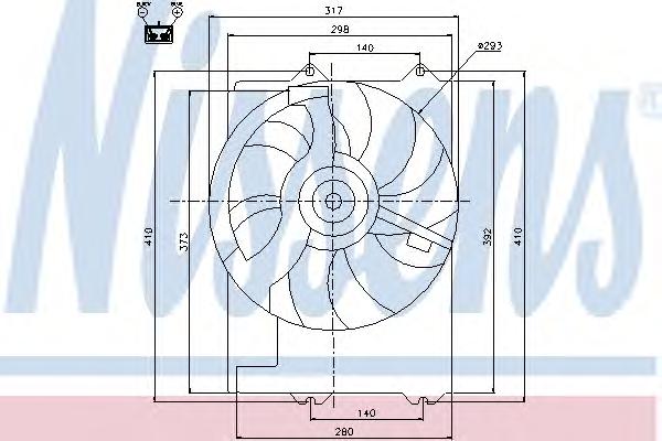 Вентилятор, охлаждение двигателя NISSENS