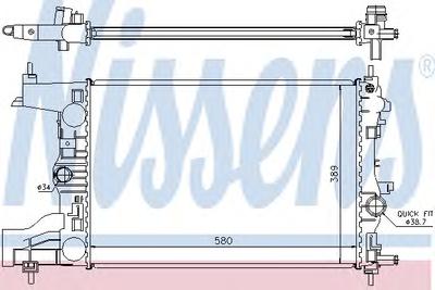 Радиатор, охлаждение двигателя NISSENS 630726
