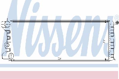 Радиатор, охлаждение двигателя NISSENS 62312