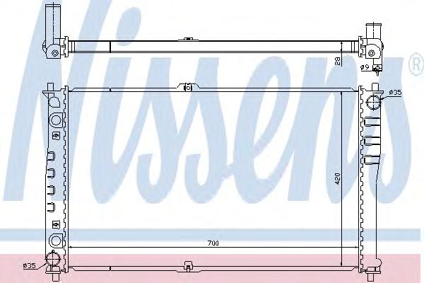 Радиатор, охлаждение двигателя NISSENS