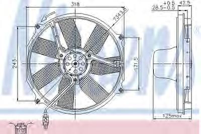 Вентилятор, охлаждение двигателя NISSENS 85151