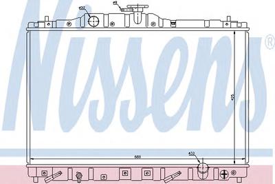 Радиатор, охлаждение двигателя NISSENS 63313