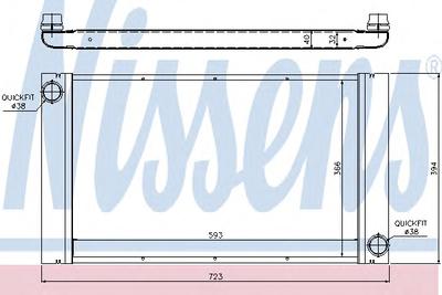 Радиатор, охлаждение двигателя NISSENS 60765