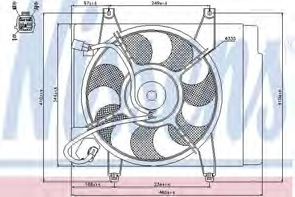 Вентилятор, охлаждение двигателя NISSENS