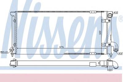 Радиатор, охлаждение двигателя NISSENS 63989