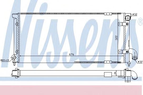 Радиатор, охлаждение двигателя NISSENS