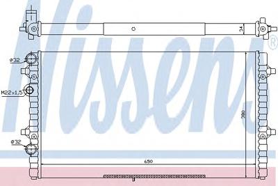 Радиатор, охлаждение двигателя NISSENS 67302