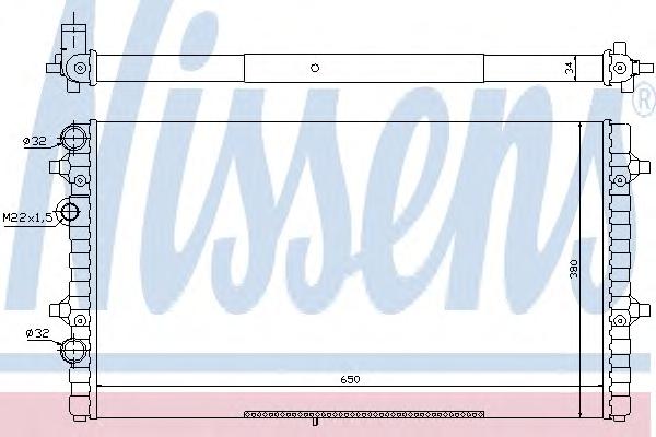 Радиатор, охлаждение двигателя NISSENS