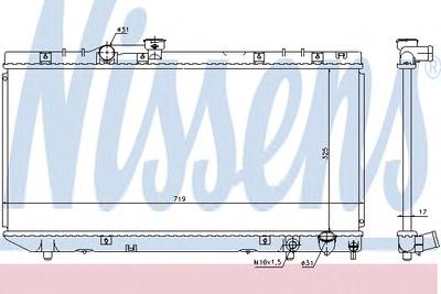 Радиатор, охлаждение двигателя NISSENS 64775