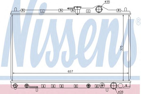 Радиатор, охлаждение двигателя NISSENS