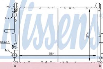 Радиатор, охлаждение двигателя NISSENS 61816