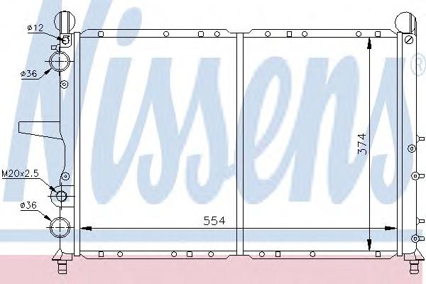 Радиатор, охлаждение двигателя NISSENS