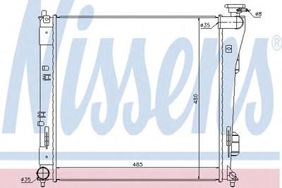 Радиатор, охлаждение двигателя NISSENS 67606