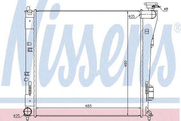 Радиатор, охлаждение двигателя NISSENS