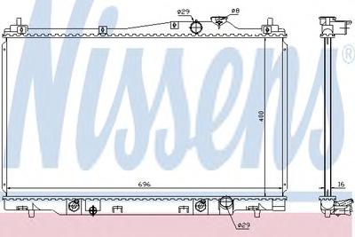 Радиатор, охлаждение двигателя NISSENS 68142