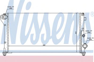 Радиатор, охлаждение двигателя NISSENS 617846