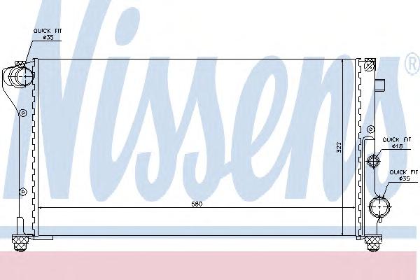 Радиатор, охлаждение двигателя NISSENS