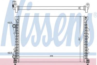 Радиатор, охлаждение двигателя NISSENS 63815