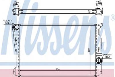 Радиатор, охлаждение двигателя NISSENS 60808