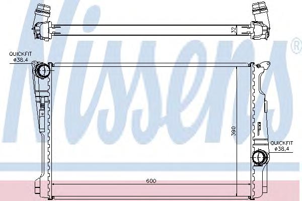 Радиатор, охлаждение двигателя NISSENS