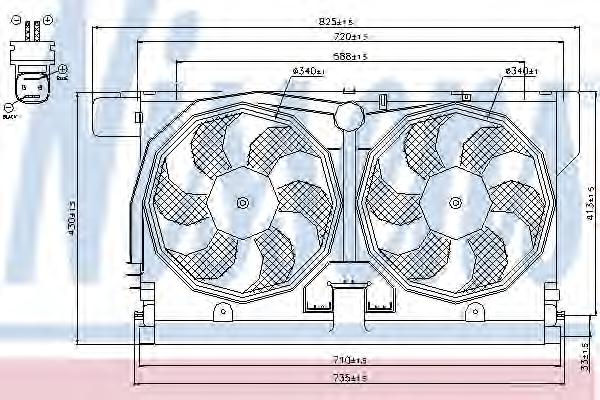 Вентилятор, охлаждение двигателя NISSENS