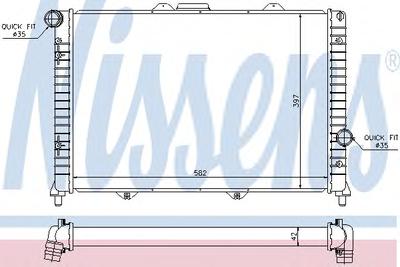 Радиатор, охлаждение двигателя NISSENS 60056