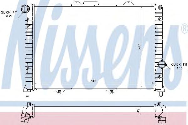 Радиатор, охлаждение двигателя NISSENS