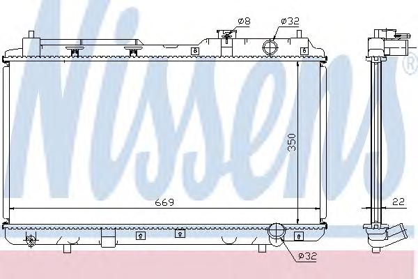 Радиатор, охлаждение двигателя NISSENS