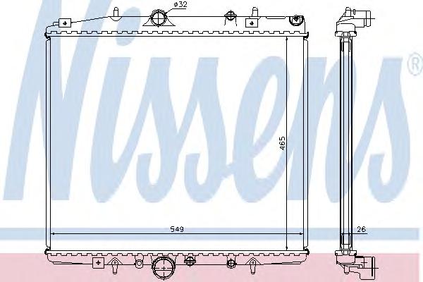 Радиатор, охлаждение двигателя NISSENS