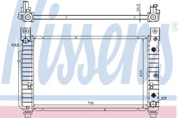 Радиатор, охлаждение двигателя NISSENS