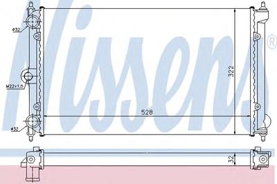Радиатор, охлаждение двигателя NISSENS 651731