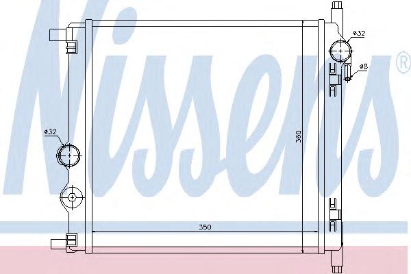 Радиатор, охлаждение двигателя NISSENS