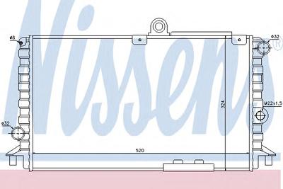Радиатор, охлаждение двигателя NISSENS 60018