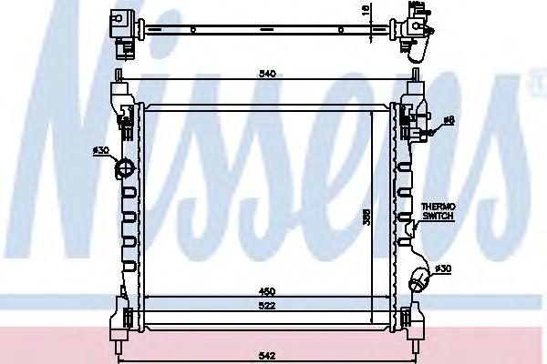 Радиатор, охлаждение двигателя NISSENS