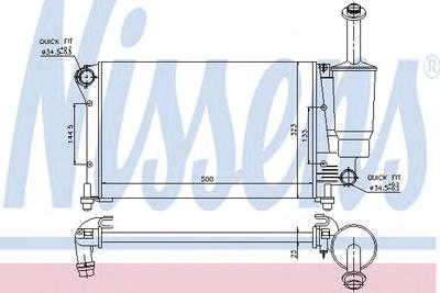 Радиатор, охлаждение двигателя NISSENS 617845