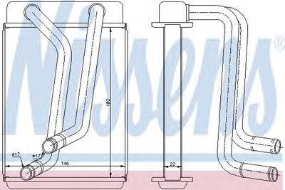 Теплообменник, отопление салона NISSENS 77508