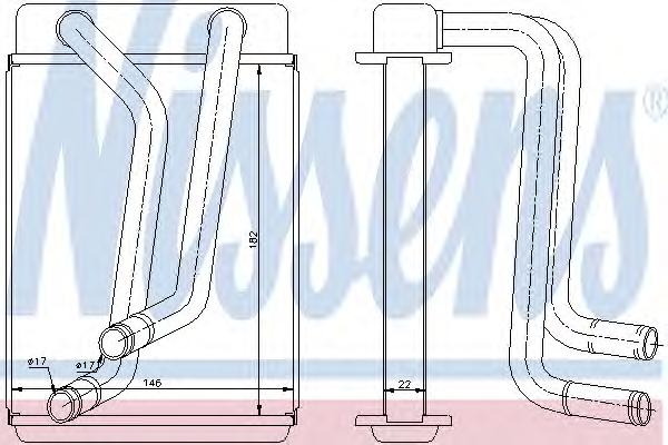 Теплообменник, отопление салона NISSENS