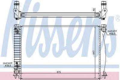 Радиатор, охлаждение двигателя NISSENS 60328