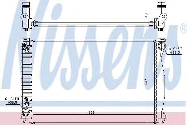 Радиатор, охлаждение двигателя NISSENS