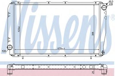 Радиатор, охлаждение двигателя NISSENS 67740