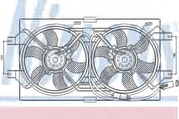 Вентилятор, охлаждение двигателя NISSENS