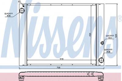 Радиатор, охлаждение двигателя NISSENS 64325