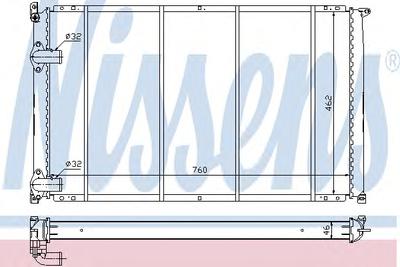 Радиатор, охлаждение двигателя NISSENS 63922