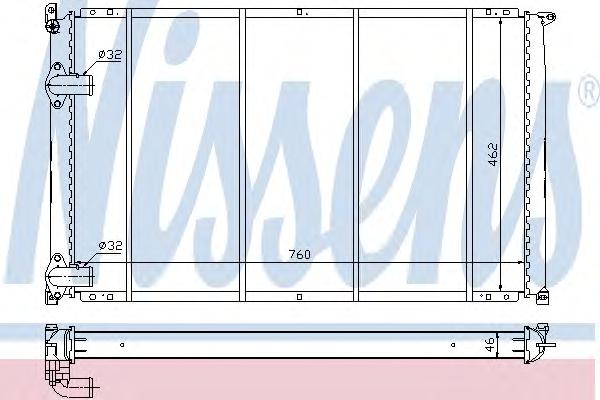 Радиатор, охлаждение двигателя NISSENS
