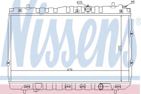 Радиатор, охлаждение двигателя NISSENS