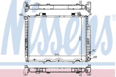 Радиатор, охлаждение двигателя NISSENS 62611A