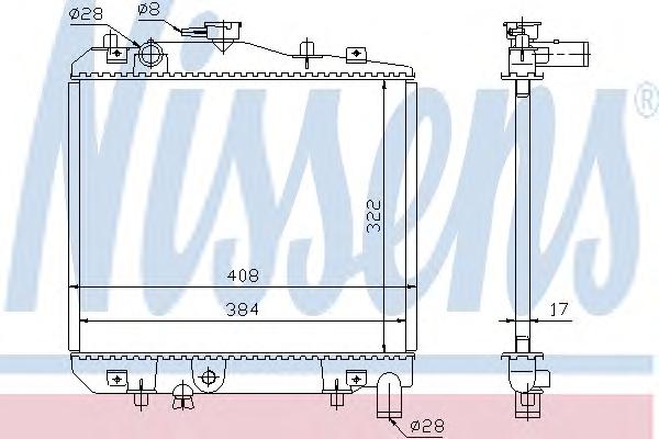 Радиатор, охлаждение двигателя NISSENS