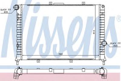 Радиатор, охлаждение двигателя NISSENS 68804