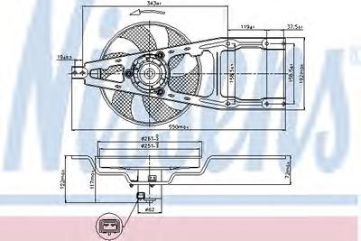 Вентилятор, охлаждение двигателя NISSENS 85134